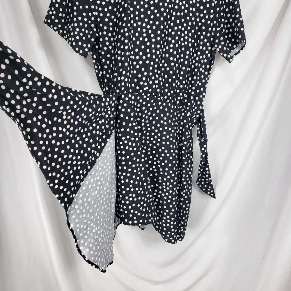 Paris Atelier & Other Stories Women's Black Mini Dress Polka Dot Size 8 (C-7) - Picture 8 of 16